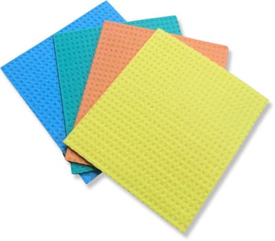 MAUS 40 stuks sponsdoekjes 4 kleuren mix 20 x 18 cm - extreem absorberend - bespaar keukenpapier - duurzaam