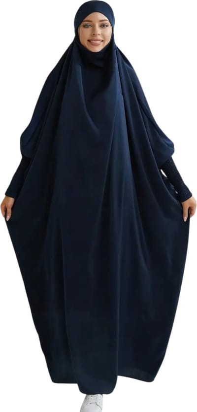 Bovista Islamitische Kleding - Djellaba Dames - Moslim Kleding - Arabisch Dames Kaftan - Alhamdulillah - Marineblauw