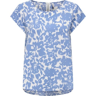Relaxed fit blouseshirt in crêpe-uitvoering Model 'VIC'
