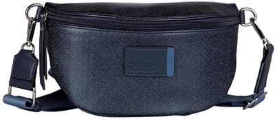 TOM TAILOR schoudertas Rosie Canvas Belt Bag Metallic Blue donkerblauw