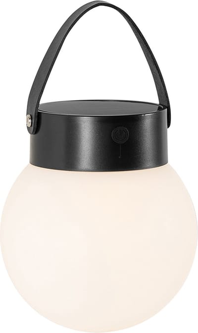 QAZQA cornelia - Moderne Dimbare LED Hanglamp met Dimmer met Solar | Zonne energie voor buiten - 1 lichts - Ø 14 cm - Zwart - Buitenverlichting