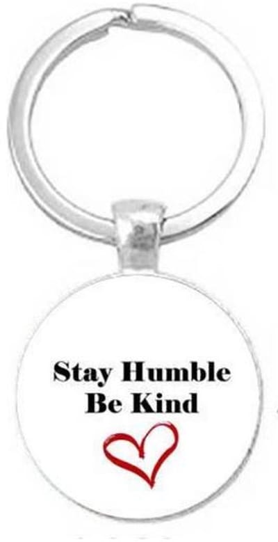 Akyol - stay humble be kind Sleutelhanger - Stay humble - een persoon waar je om geeft - stay humble - stay - blijf vriendelijk - 2,5 x 2,5 CM