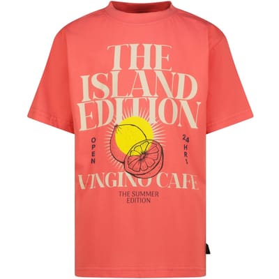 Vingino Boys Haigo T-shirt Fearless Coral Size: 10 | T-shirts Outlet | Unisex | Blauw