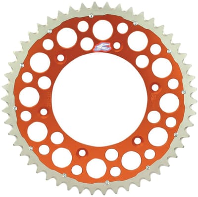 Renthal 2240-520 Grooved Twinring Achtertandwiel Oranje 50t