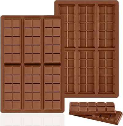 Siliconen Mallen Set van 2, 6 Vormen voor Chocolade, Snoep en Taart, Antiaanbak en BPA-vrij