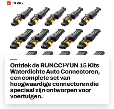 Dailygoods- Elektrische Connector Set - 2/3/4-Pin Plug - Waterdicht - Stofdicht - Geïsoleerd - Inclusief Siliconen Rubber Seals - Autoplug