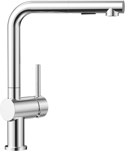 Cecipa Max Uittrekbare Keukenkraan Zilver - L-ontwerp - 2 Straalstanden - 40 cm Uittrekbereik - 304 RVS - 360° Draaibaar