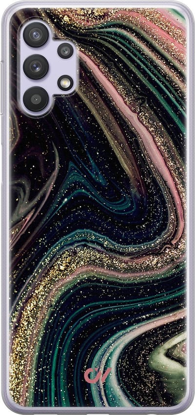 Hoesje geschikt voor Samsung Galaxy A32 5G - Marble Twilight - - Multi - Soft Case Telefoonhoesje - TPU Back Cover - Casevibes