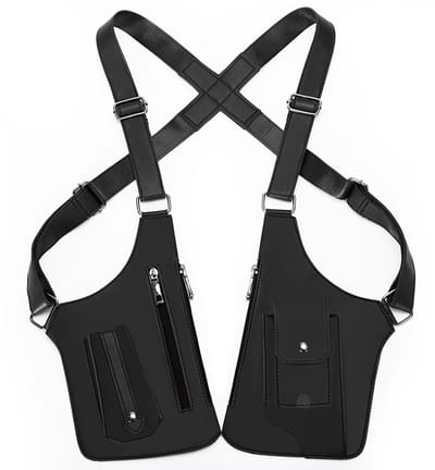 Herentas Schoudertas - Crossbody Tas Mannen - Dagelijks Gebruik - Waterdicht PU Leer - 27.5 x 15.5 cm - Zwart