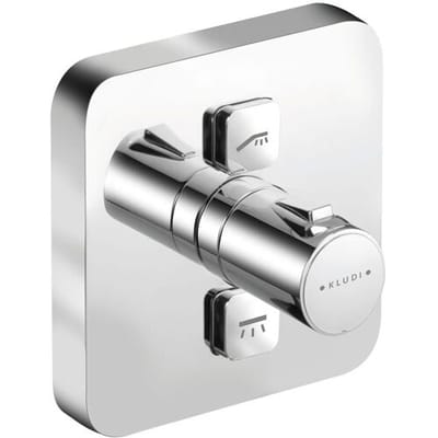 Kludi PUSH concealed thermostatic shower mixer, with push-button for 2 consumers 389110538