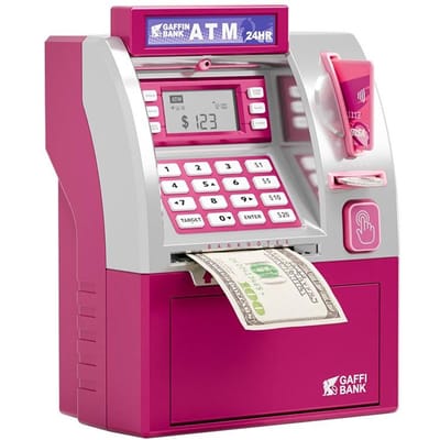 Slimme Elektronische Spaarpot Geldautomaat Voor Jongens Meisjes Wachtwoord Vergrendeling Munt Bankbiljet Besparing Anti-Diefstal Bankieren Speelgoed Met Muziek Kindercadeau