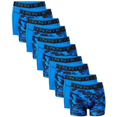 Vinnie-G Boxershorts - 10 stuks - Blue Army Combo - Maat S - Heren Onderbroeken - Geen irritante Labels - Katoen heren ondergoed