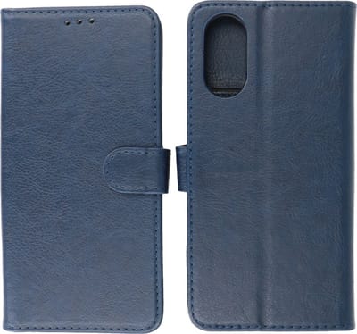 Oppo A17 Hoesje Book Case Portemonnee Telefoonhoesje - Navy