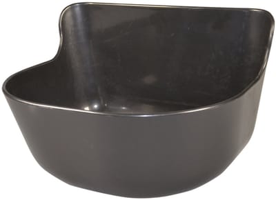 Voederbakje schaap/geit zwart S2G incl.logo