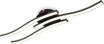 B.K.Licht - Zwarte LED Plafondlamp - plafonniére - verlichting voor binnen - 3.000K - 1.440Lm - 18W