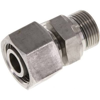 20S & G3/4'' RVS Rechte Draaidoorvoer Buitendraad 400bar FKM Verstelbaar ISO 8434-1