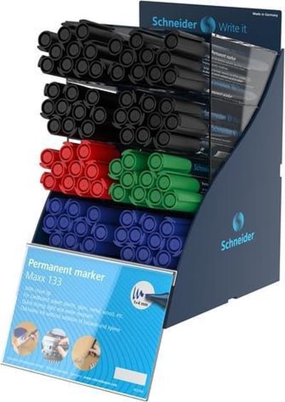marker Schneider Maxx 133 permanent beitelpunt SIS-display 80 stuks