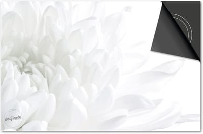 Inductie beschermer 60x60 - afdekplaat inductie mat - Dietrix Kookplaat beschermer - Exclusief - Wit - Bloem