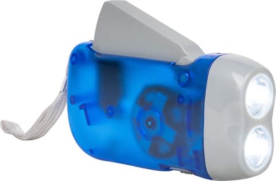 JBM Knijpkat dynamo zaklamp met 2 led lampjes opwindbare ledlamp handig voor bij noodpakket