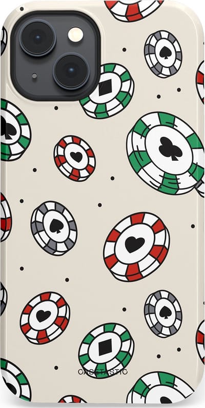 Casetastic Hoesje Geschikt voor Apple iPhone 14 Plus Magsafe - Stijlvolle Beschermende Duo-layer Case - Casino Chips Patroon