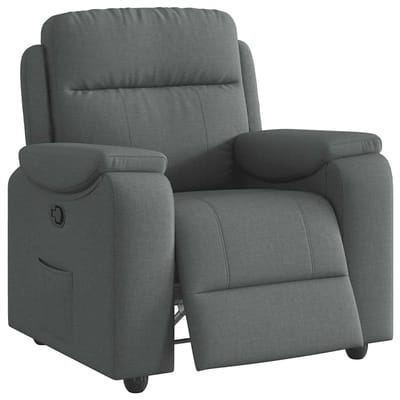 vidaXL - Relaxfauteuil - donkergrijze - stof