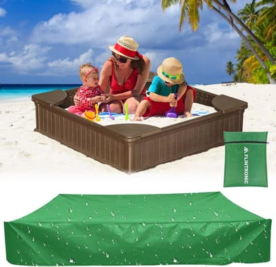 Zandbak Afdekhoes - Waterdicht Dekzeil - Buiten Spelen - Met Trekkoord - 120 x 120 cm - Groen