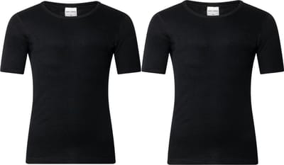 Gentlemen - 2 heren thermo T-shirts - korte mouw - zwart - maat XXL