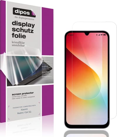 dipos – 4x Beschermfolie geschikt voor Xiaomi Redmi 15A 5G | Krasbestendige & heldere Screenprotector Ultra-Thin