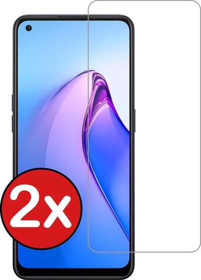 Screenprotector - 2 Stuks - Geschikt voor OPPO Reno 8 - Extra Sterk - Beschermglas - Gehard Glas - Tempered Glass - Screen Protector