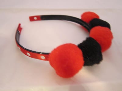 ZoeZo Design - Diadeem - haarband - Micky - rood - zwart - one size - kinderen