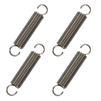 Trekveren met haak 50 mm - Roestvrij Staal Spanveer - Maximale Trekkracht 3,2 kg - 4 Stuks