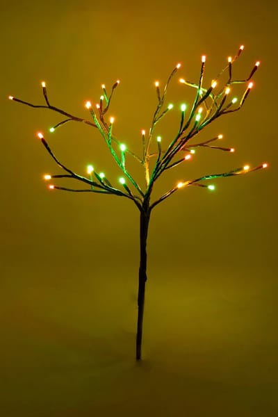 Flexibele deco takken met rood/geel/groen - LED verlichting - lengte 60cm - Optocht carnaval