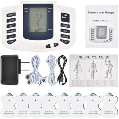 JR309 Volledige Set Fysiotherapie Tens Spierstimulator Elektrische EMS Full Body Massager Digitale Therapie Afslankmachine Stimulator gray