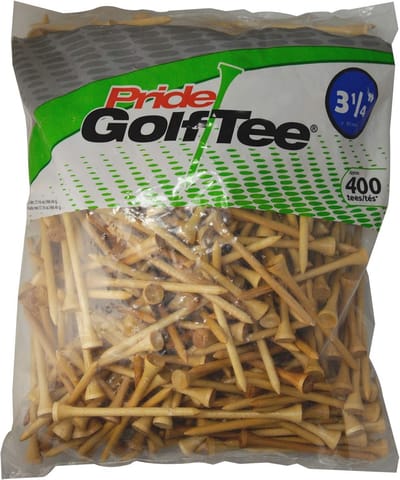 Houten Golf T-shirt 3 1/4 inch - Natuurlijke Kleur, Verpakking van 400