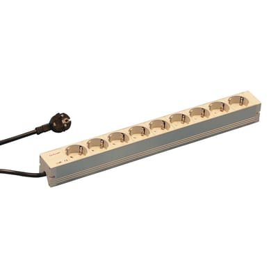 nVent SCHROFF 60110202 19 inch Stekkerdoos voor patchkast 1 HE Geaarde contactdoos Grijs