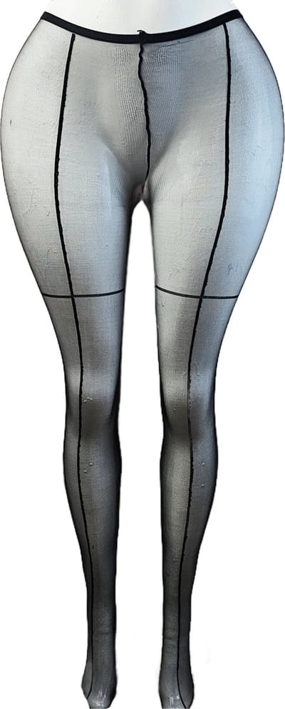 BamBella ® - Panty -Onesize - gaas maillot dunne pantys Dames - Onesize - lingerie van kant zwart