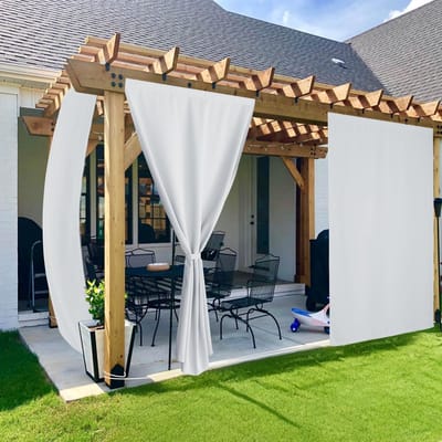Dailygoods- Verduisteringsgordijnen Waterdicht - Buiten Gordijnen - Patio Gordijnen - Terras Gordijnen - Balkon Gordijnen - 2 Stuks 132B x 243H cm - Buitengordijnen