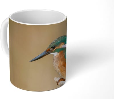 Mok - Koffiemok - IJsvogel - Dieren - Vogel - Mokken - 350 ML - Beker - Koffiemokken - Theemok