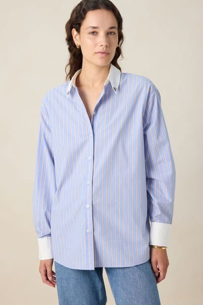 Sissy-Boy - Blauwe gestreepte blouse
