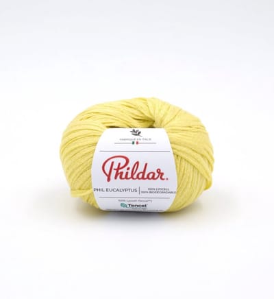 Phildar - Eucalyptus - 100 % Ecologische breigaren - Wordt per 5 stuks verkocht : Kleur: Zeste