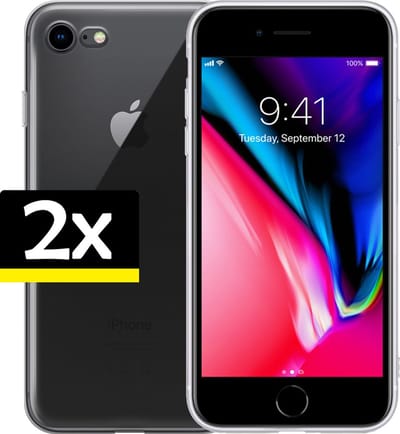 Hoesje Geschikt voor iPhone 6 Hoesje Siliconen Case - Hoes Geschikt voor iPhone 6 Hoes Siliconen - Transparant - 2 Stuks