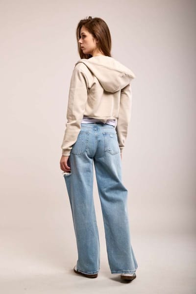 Toxik3 jeans met scheuren