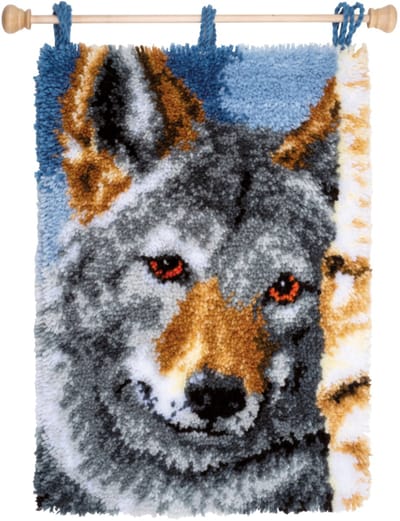Vervaco - Knooptapijt kit - Wolf - PN-0171657 - Borduren - Borduurpakket - Borduurpakket volwassenen - Borduurpakket kind
