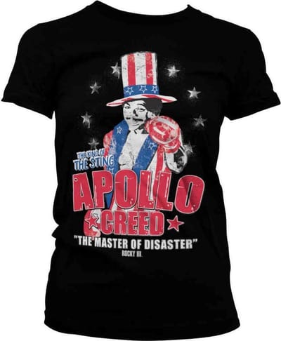 Rocky Dames Tshirt -S- Apollo Creed Zwart