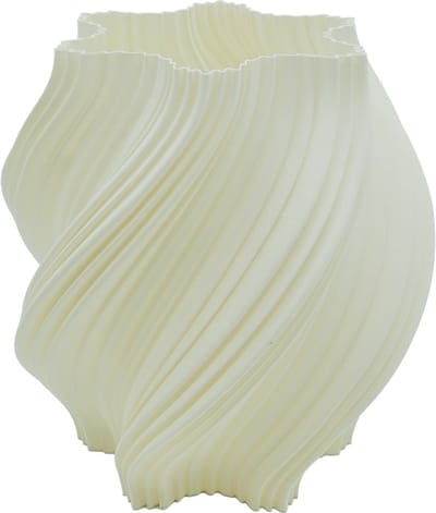 Liora moderne vaas – Decoratieve vaas - Ivoor Wit - 3d geprinte vaas - geschikt voor droogbloemen - 25CM