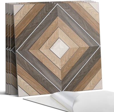 Coloray Wandpanelen Zelfklevend - Geometrisch diamantpatroon Zelfklevende Wandpanelen - 50 cm x 50 cm - Bruin Wandpaneel PVC - 5 stuks - Texturen Wandpanelen Zelfklevend - Keuken Wandpanelen - Wandpanelen Badkamer