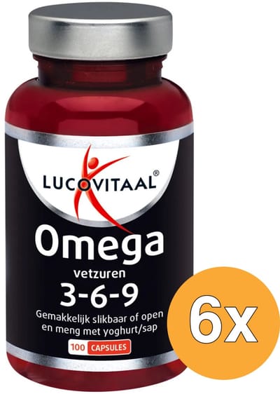 6x Lucovitaal Omega 3-6-9 Vetzuren (100 capsules)