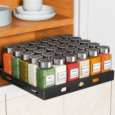 Unyqoos® Uittrekbaar Kruidenrek voor Optimale Keukenorganisatie en Ruimtebesparing in Huis