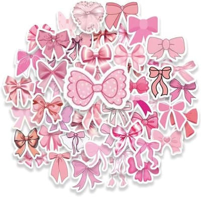110 Stuks Waterdichte Roze Boekenlegger Stickers voor Meisjes - Schattige Vlinder en Bloem Stickers in Grote Formaat