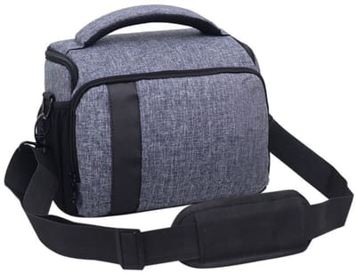 longziming -Cameratas voor Spiegelreflex Camera – DSLR Cameratas met Regenhoes – Compacte Cameraschoudertas voor Camera en Lenzen – Met Verstelbare Schouderriem en Trolleybevestiging - Grijs